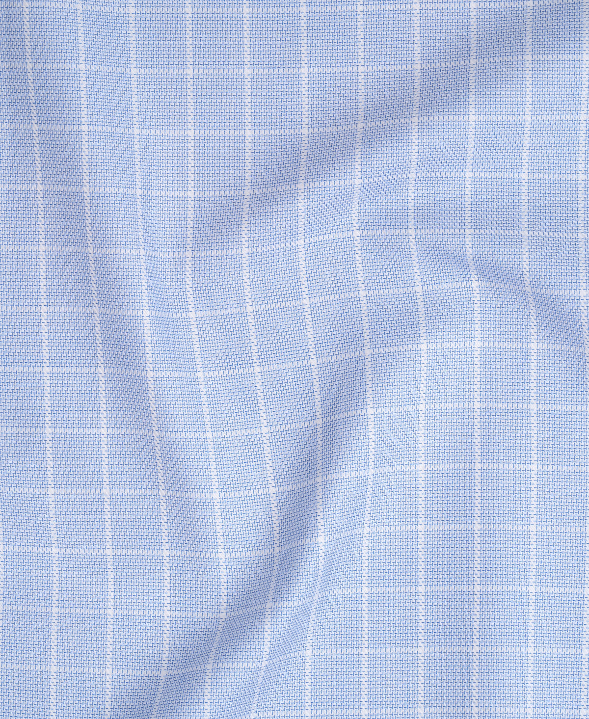 Tailored Slate Blue Dobby-Check Dress Shirt