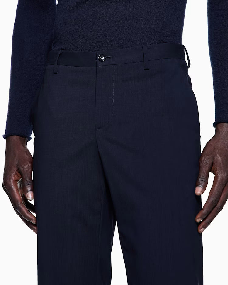 Tailored Virgin Wool Straight-Leg Trousers