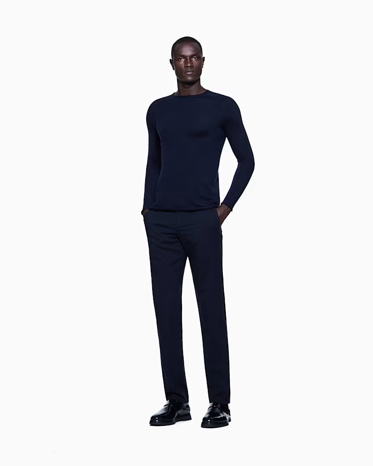 Tailored Virgin Wool Straight-Leg Trousers