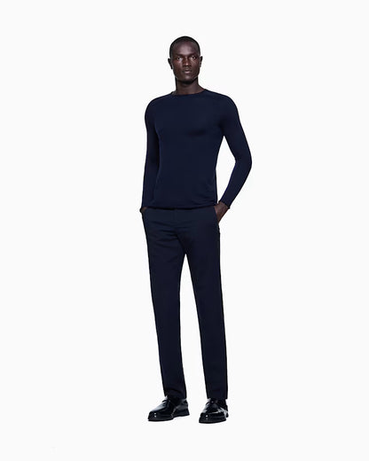 Tailored Virgin Wool Straight-Leg Trousers