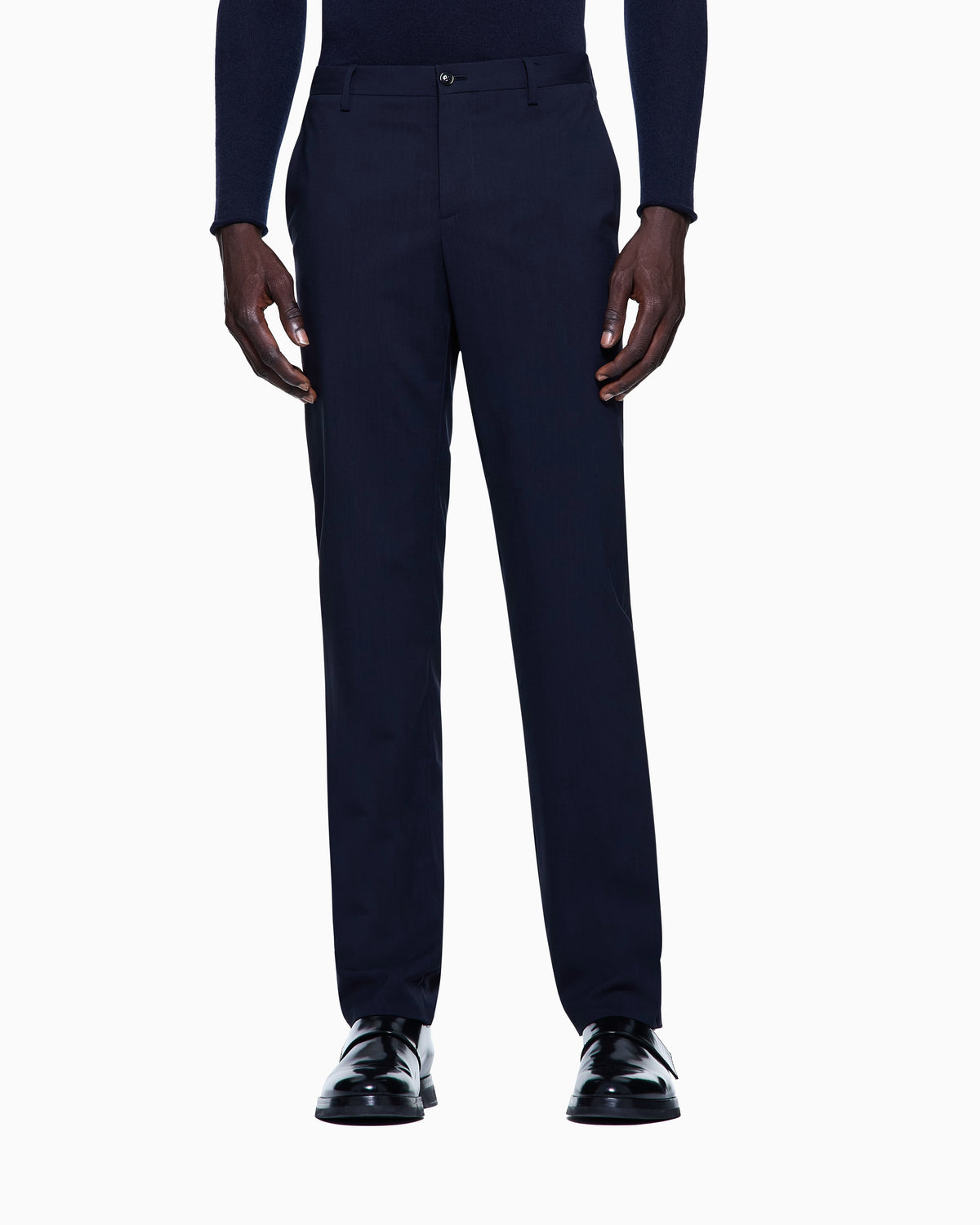 Tailored Virgin Wool Straight-Leg Trousers