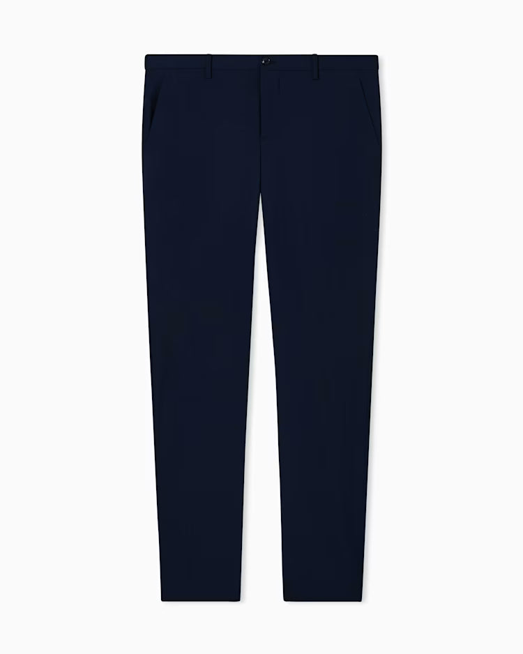 Tailored Virgin Wool Straight-Leg Trousers