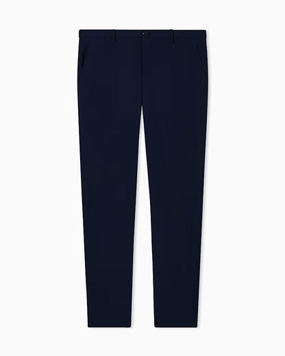 Tailored Virgin Wool Straight-Leg Trousers