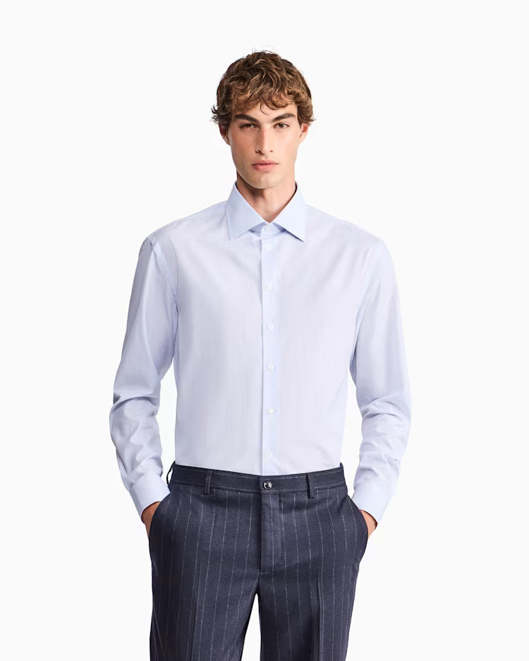 Classic Striped Cotton Regular-Fit Shirt