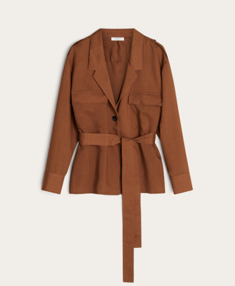 Tailored Virgin Wool Deconstructed Blazer