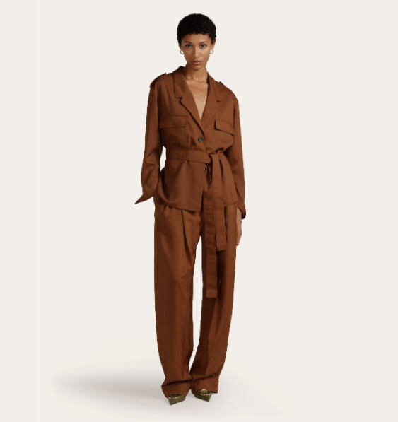 Tailored Virgin Wool Deconstructed Blazer