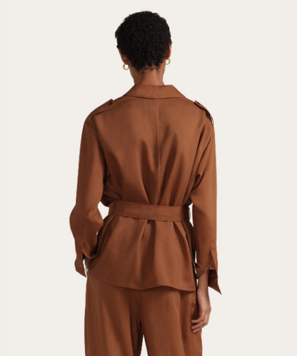 Tailored Virgin Wool Deconstructed Blazer