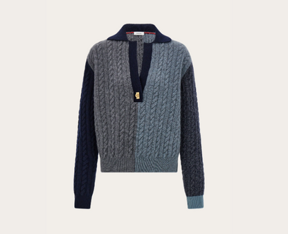 Cable Knit & Cashmere-Blend Tailored Trouser Set