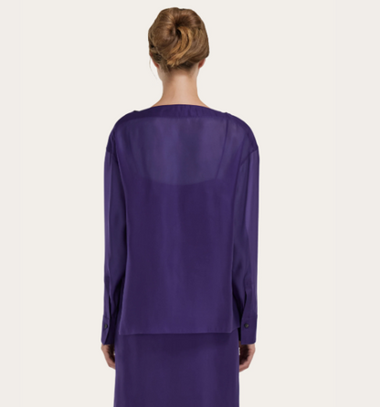 Organza Blouse & Skirt Set with String Tie Details