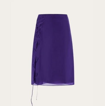 Organza Blouse & Skirt Set with String Tie Details