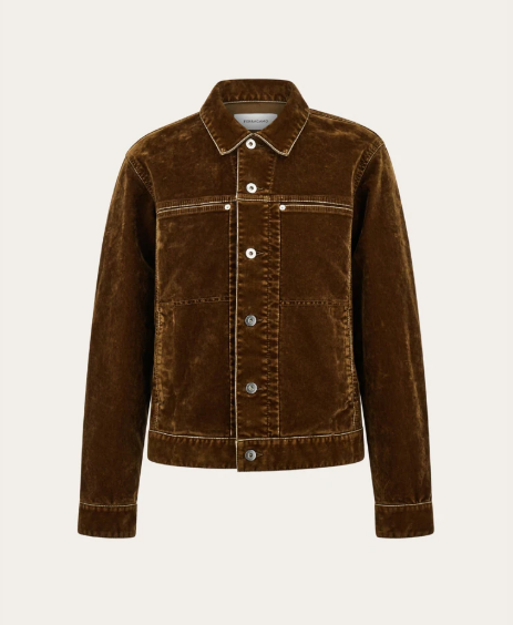 Luxury Brown Corduroy Jacket & Trousers Set for Men