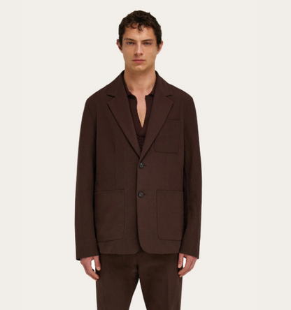 Luxury Chocolate Brown Tailored Suit Set for Men
