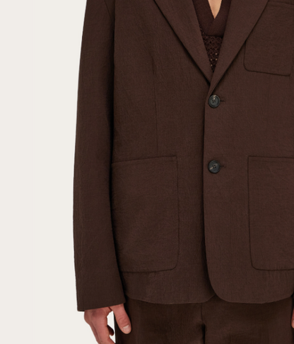 Luxury Chocolate Brown Tailored Suit Set for Men