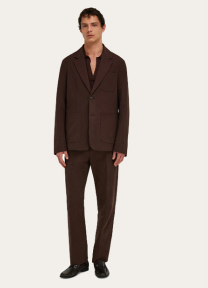 Luxury Chocolate Brown Tailored Suit Set for Men