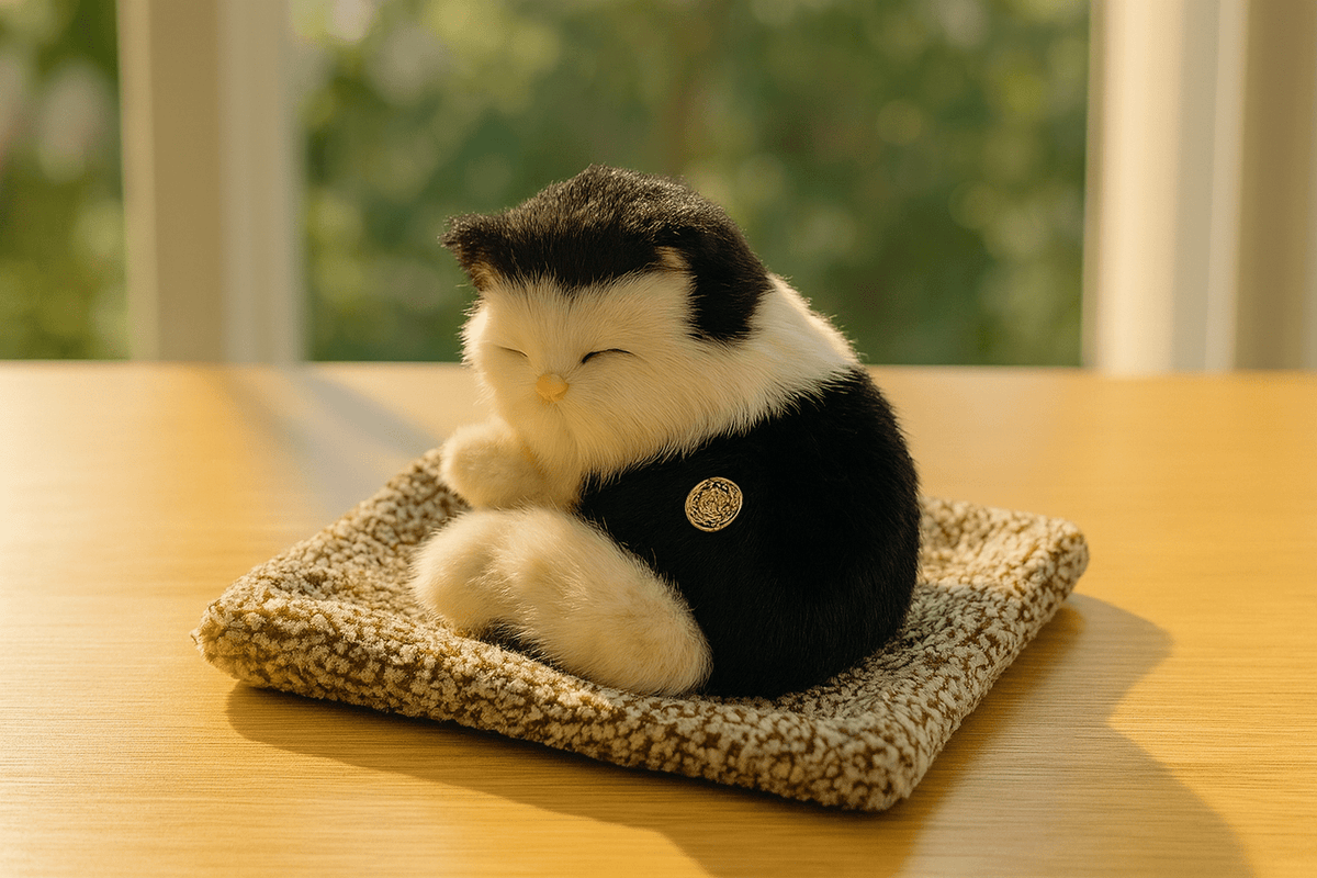 Sleeping Cat Plush Toy with Sound - Zambeel