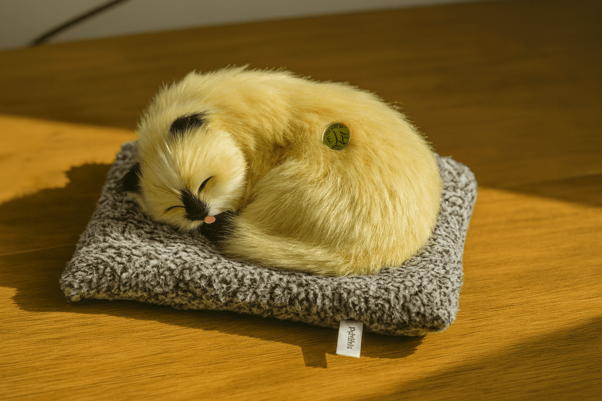 Sleeping Cat Plush Toy with Sound - Zambeel